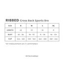 HAPPYFIT Ribbed Cross Back Sports Bra HAPPYFIT