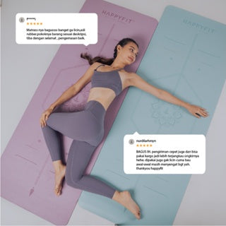 HAPPYFIT Yoga Mat Premium PU 5mm Align HAPPYFIT