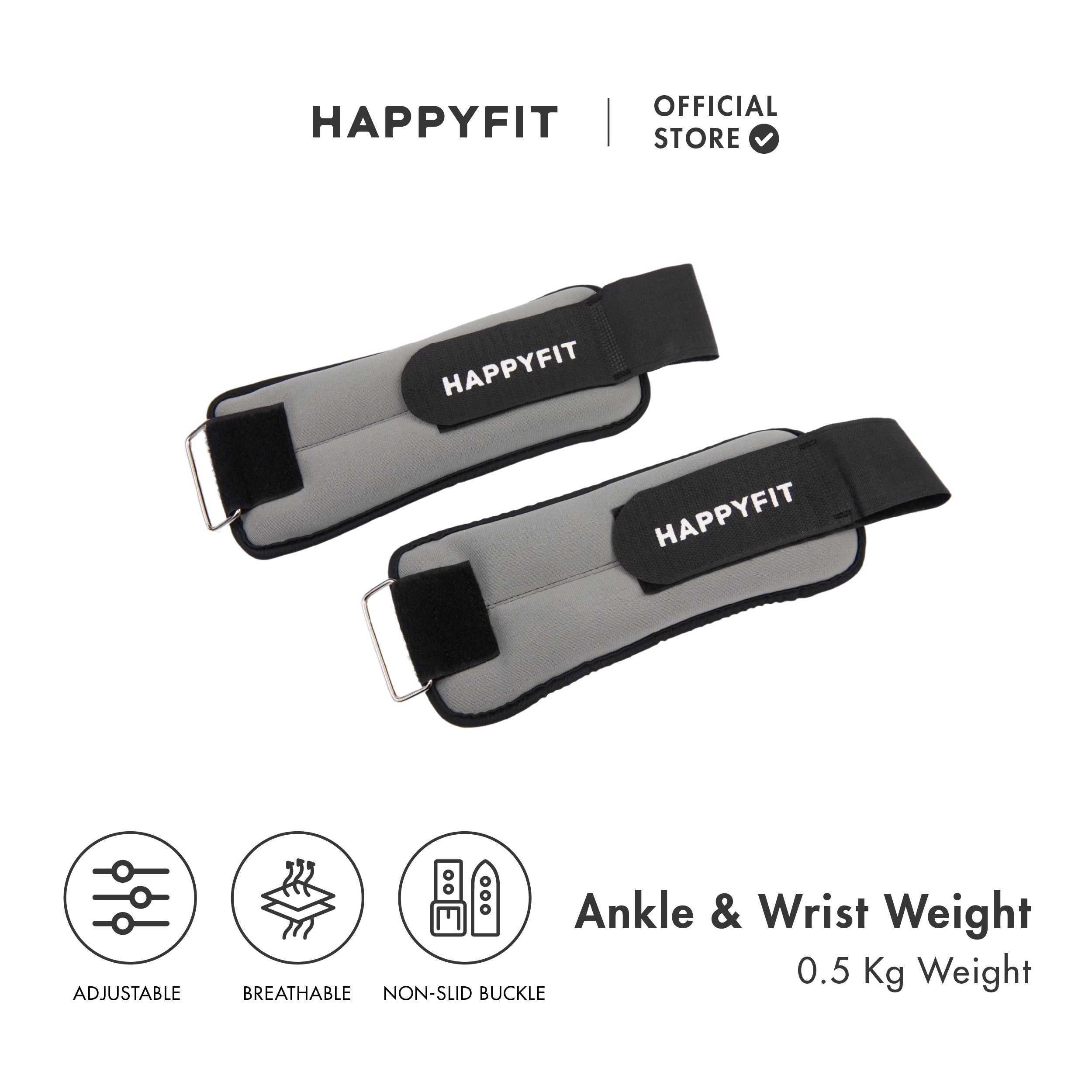 HAPPYFIT Ankle & Wrist Weights 0,5 Kg (2 Pcs)