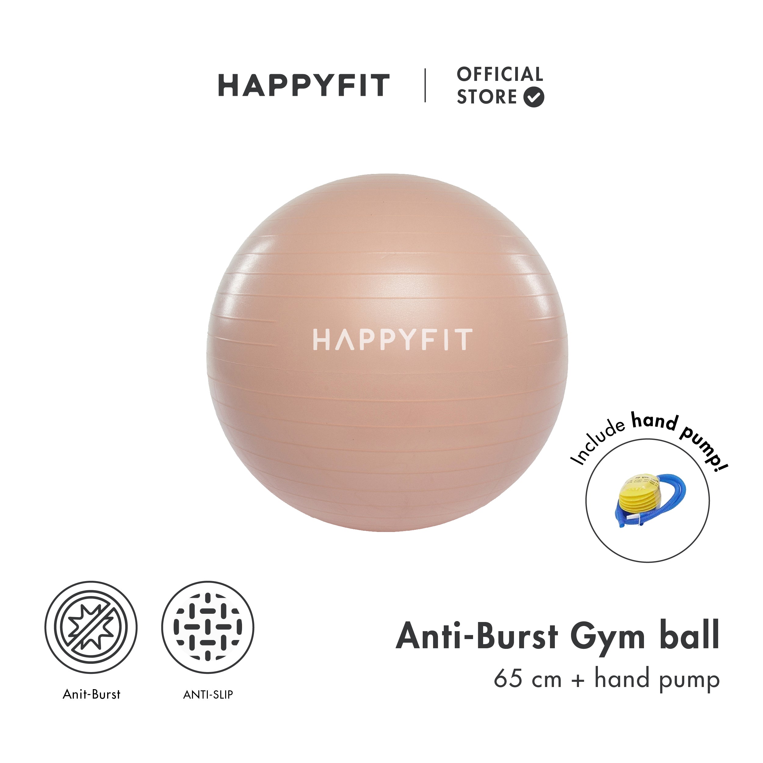 HAPPYFIT Gym Ball 65 Cm