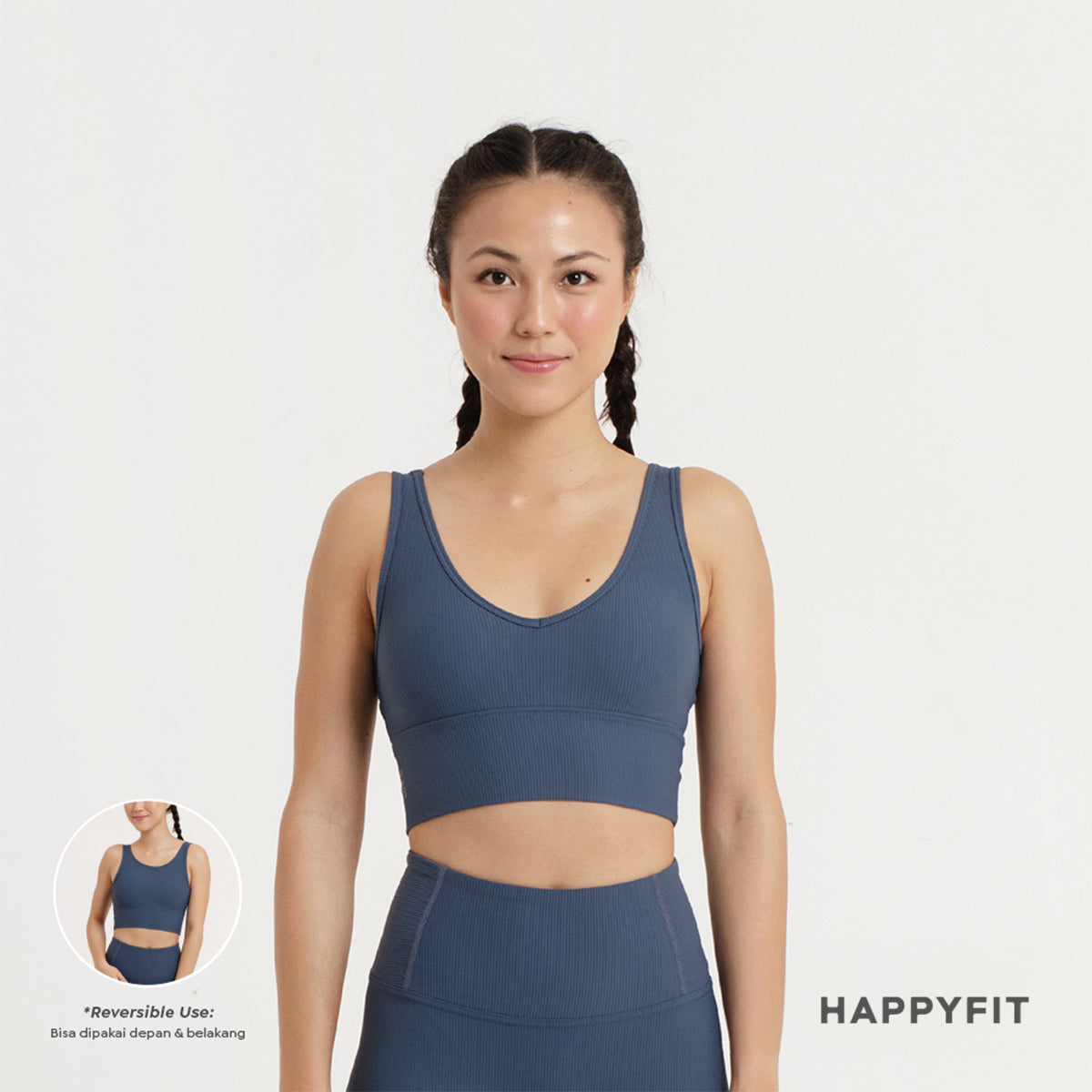 HAPPYFIT Pleated Sports Bra