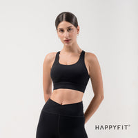 HAPPYFIT Cut Out Back High Support Sports Bra