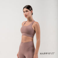 HAPPYFIT Cut Out Back High Support Sports Bra