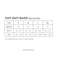 HAPPYFIT Cut Out Back High Support Sports Bra