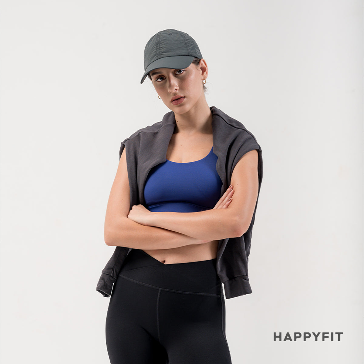 HAPPYFIT Cut Out Back High Support Sports Bra