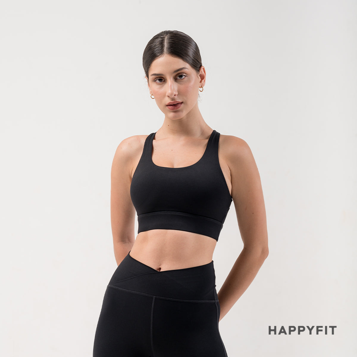 HAPPYFIT Cut Out Back High Support Sports Bra