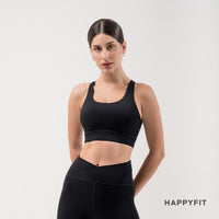 HAPPYFIT Cut Out Back High Support Sports Bra