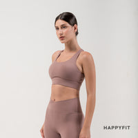 HAPPYFIT Cut Out Back High Support Sports Bra