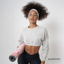 HAPPYFIT Drop Shoulder Comfit Crop Sweatshirt