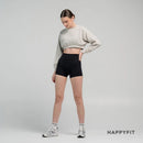 HAPPYFIT Drop Shoulder Comfit Crop Sweatshirt