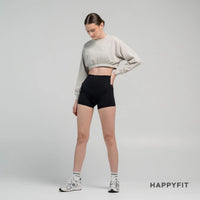 HAPPYFIT Drop Shoulder Comfit Crop Sweatshirt