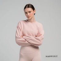 HAPPYFIT Drop Shoulder Comfit Crop Sweatshirt
