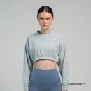 HAPPYFIT Drop Shoulder Comfit Crop Sweatshirt