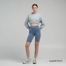 HAPPYFIT Drop Shoulder Comfit Crop Sweatshirt