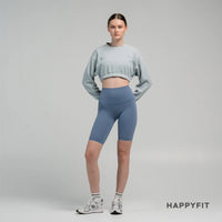 HAPPYFIT Drop Shoulder Comfit Crop Sweatshirt