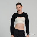 HAPPYFIT Drop Shoulder Super Crop Sweatshirt