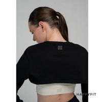 HAPPYFIT Drop Shoulder Super Crop Sweatshirt