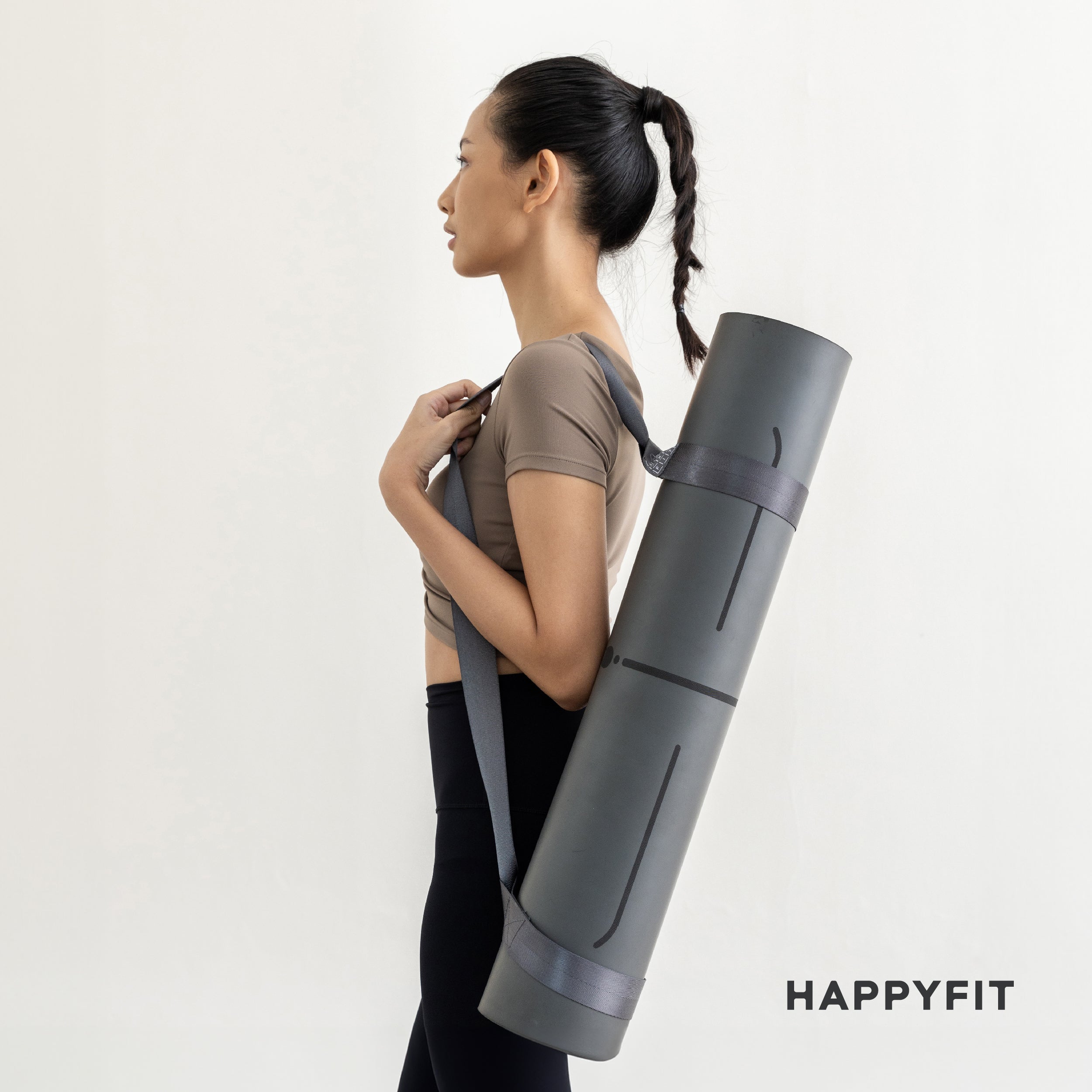 HAPPYFIT Dual Function Yoga Strap Nylon