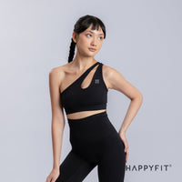 HAPPYFIT Dynamic One Shoulder Sports Bra / Bra Olahraga