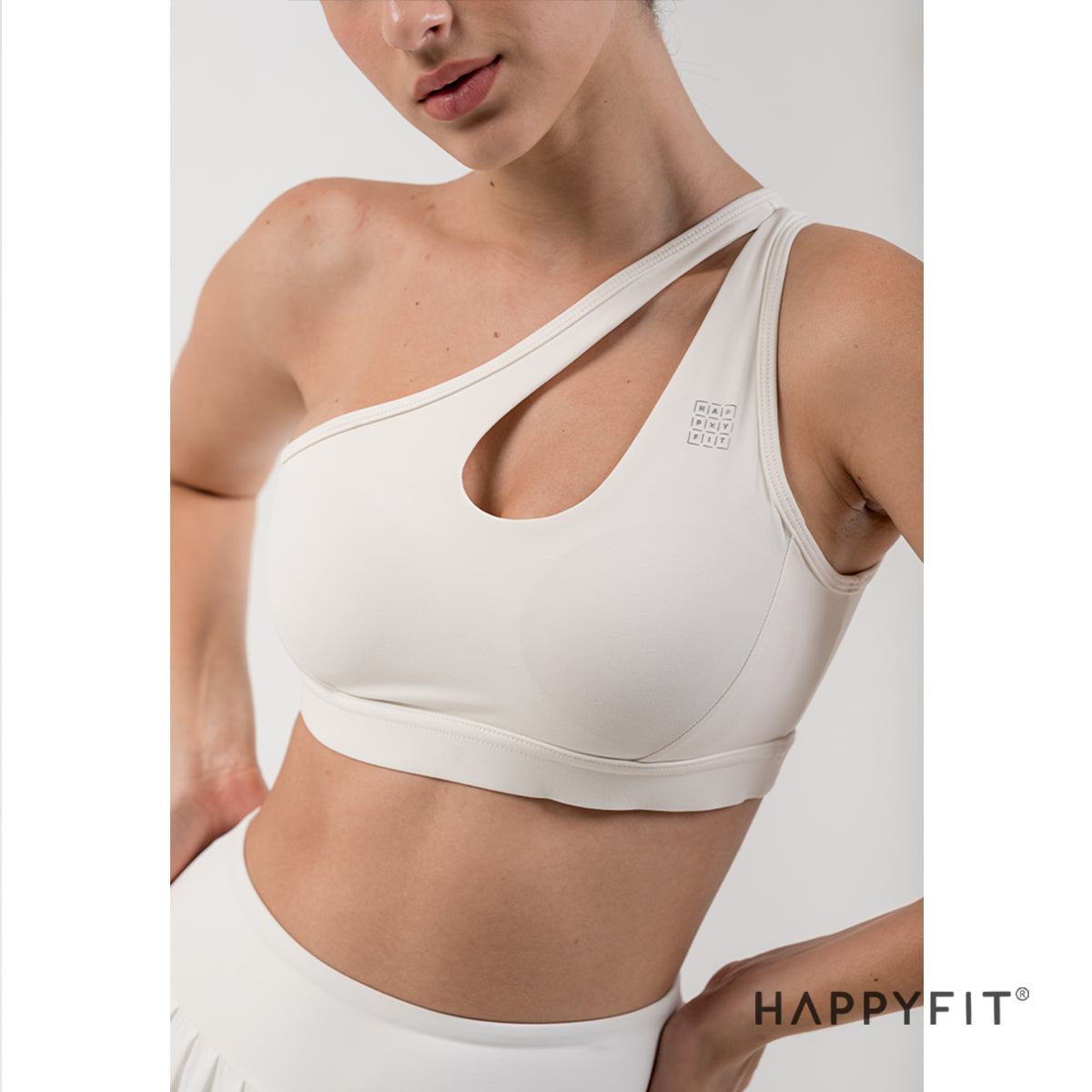 HAPPYFIT Dynamic One Shoulder Sports Bra Bra Olahraga