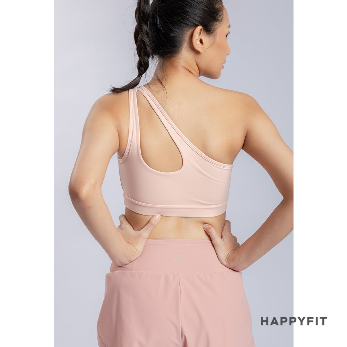 HAPPYFIT Dynamic One Shoulder Sports Bra / Bra Olahraga