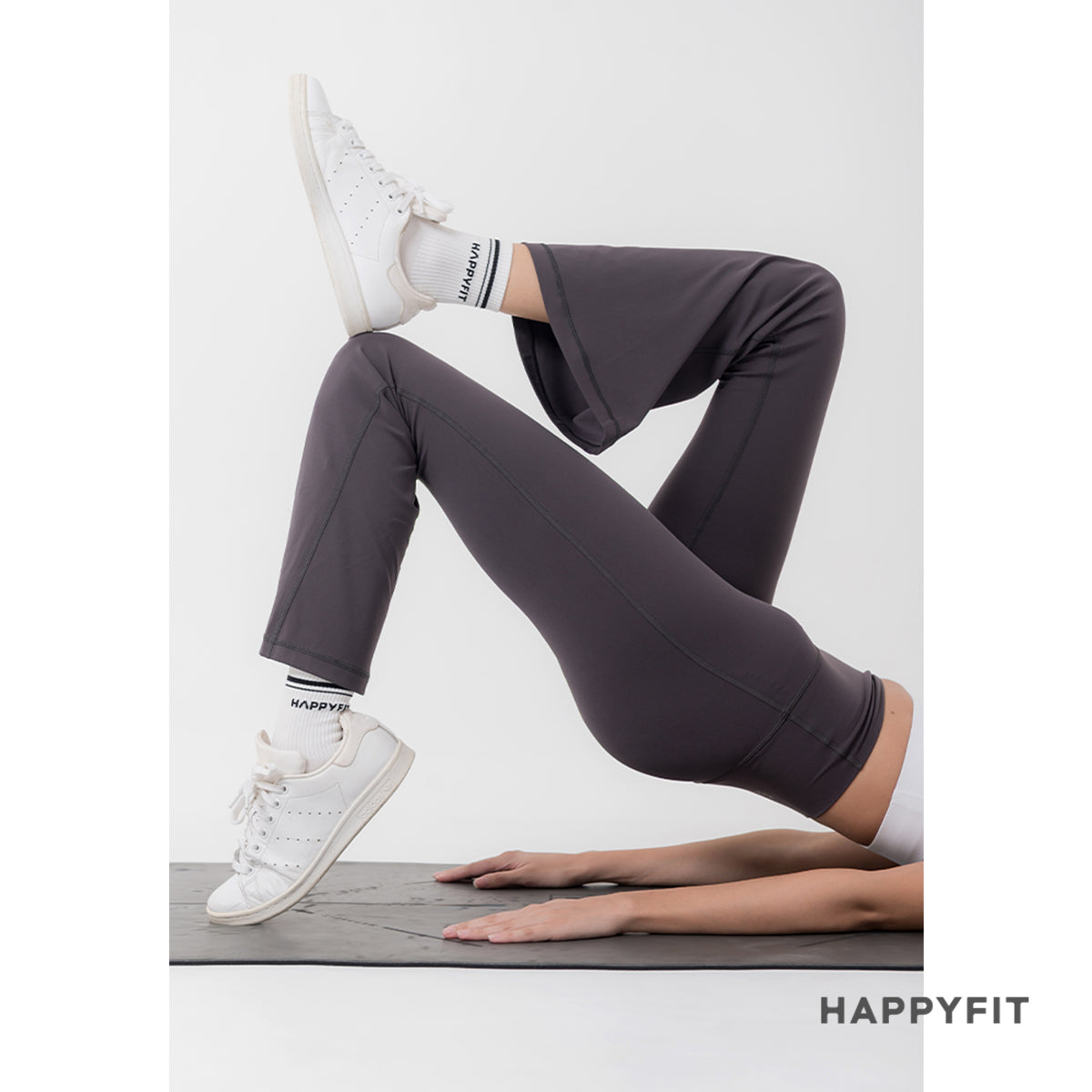 HAPPYFIT Flared Free Size Yoga Pants