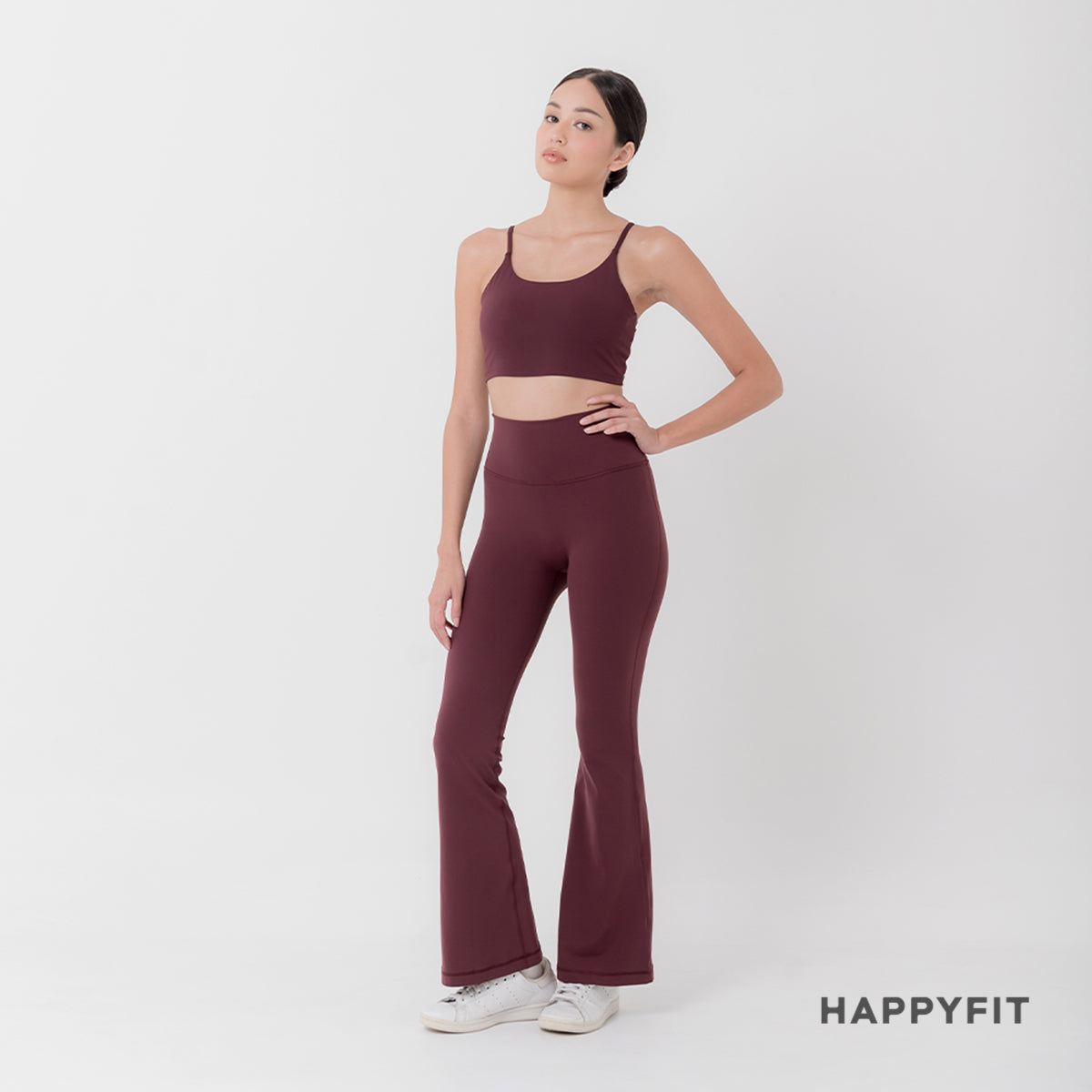 HAPPYFIT Flared Free Size Yoga Pants