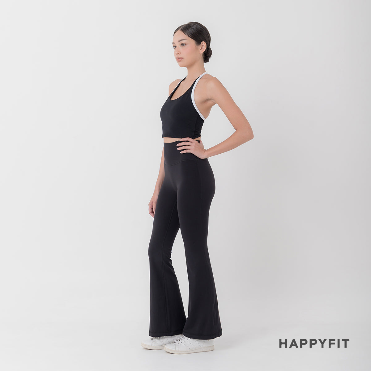 HAPPYFIT Flared Free Size Yoga Pants
