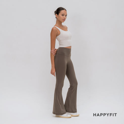 HAPPYFIT Flared Free Size Yoga Pants