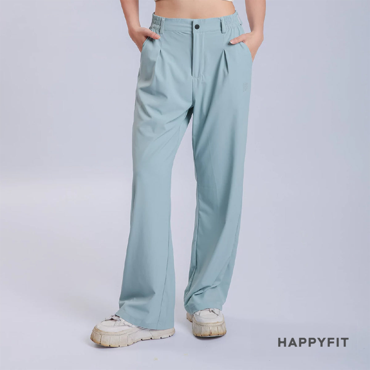 HAPPYFIT Flowy High Waist Trouser Pants