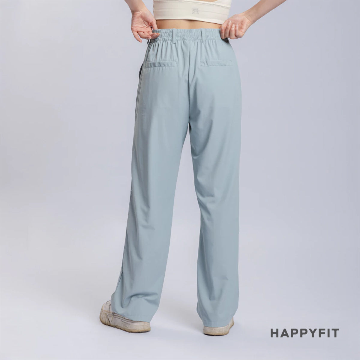 HAPPYFIT Flowy High Waist Trouser Pants