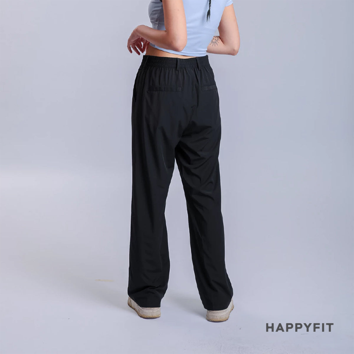 HAPPYFIT Flowy High Waist Trouser Pants