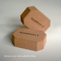 HAPPYFIT Cork Yoga Block HAPPYFIT