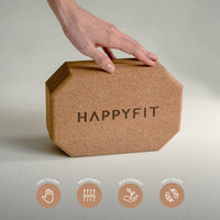 HAPPYFIT Cork Yoga Block HAPPYFIT