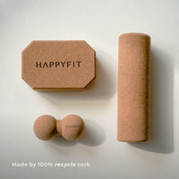 HAPPYFIT Cork Yoga Block HAPPYFIT