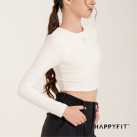 HAPPYFIT Cropped Long Sleeve Ribbed Top HAPPYFIT