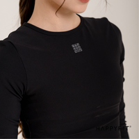 HAPPYFIT Cropped Long Sleeve Ribbed Top HAPPYFIT