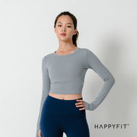 HAPPYFIT Cropped Long Sleeve Sports Top HAPPYFIT