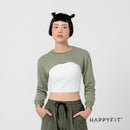 HAPPYFIT Drop Shoulder Super Crop Sweatshirt HAPPYFIT