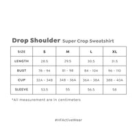 HAPPYFIT Drop Shoulder Super Crop Sweatshirt HAPPYFIT