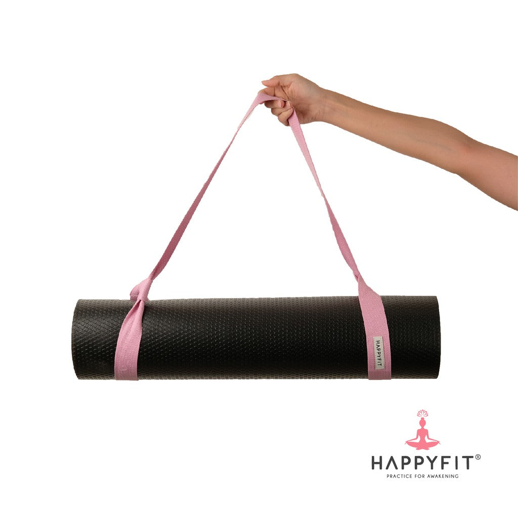 HAPPYFIT Dual Function Yoga Strap Cotton