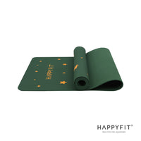 HAPPYFIT [Free Strap] Yoga Mat Tpe 4mm Motif HAPPYFIT