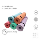 HAPPYFIT [Free Strap] Yoga Mat Tpe Eco Friendly 6mm HAPPYFIT