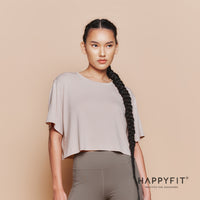 HAPPYFIT Luna Medium Sleeve Crop Top HAPPYFIT