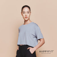 HAPPYFIT Luna Medium Sleeve Crop Top HAPPYFIT