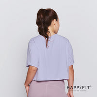 HAPPYFIT Luna Medium Sleeve Crop Top HAPPYFIT