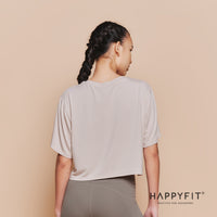 HAPPYFIT Luna Medium Sleeve Crop Top HAPPYFIT