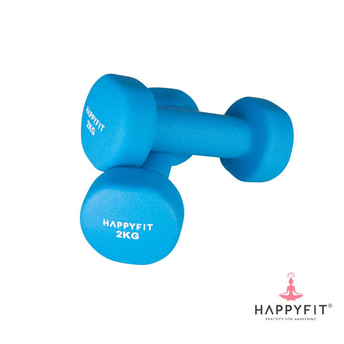HAPPYFIT Neoprene Dumbbell 2 Kg (2 Pcs) HAPPYFIT