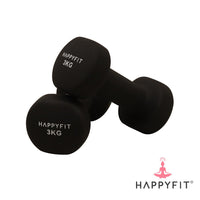 HAPPYFIT Neoprene Dumbbell 3 Kg (2 Pcs) HAPPYFIT