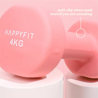 HAPPYFIT Neoprene Dumbbell 4 Kg (2 Pcs) HAPPYFIT